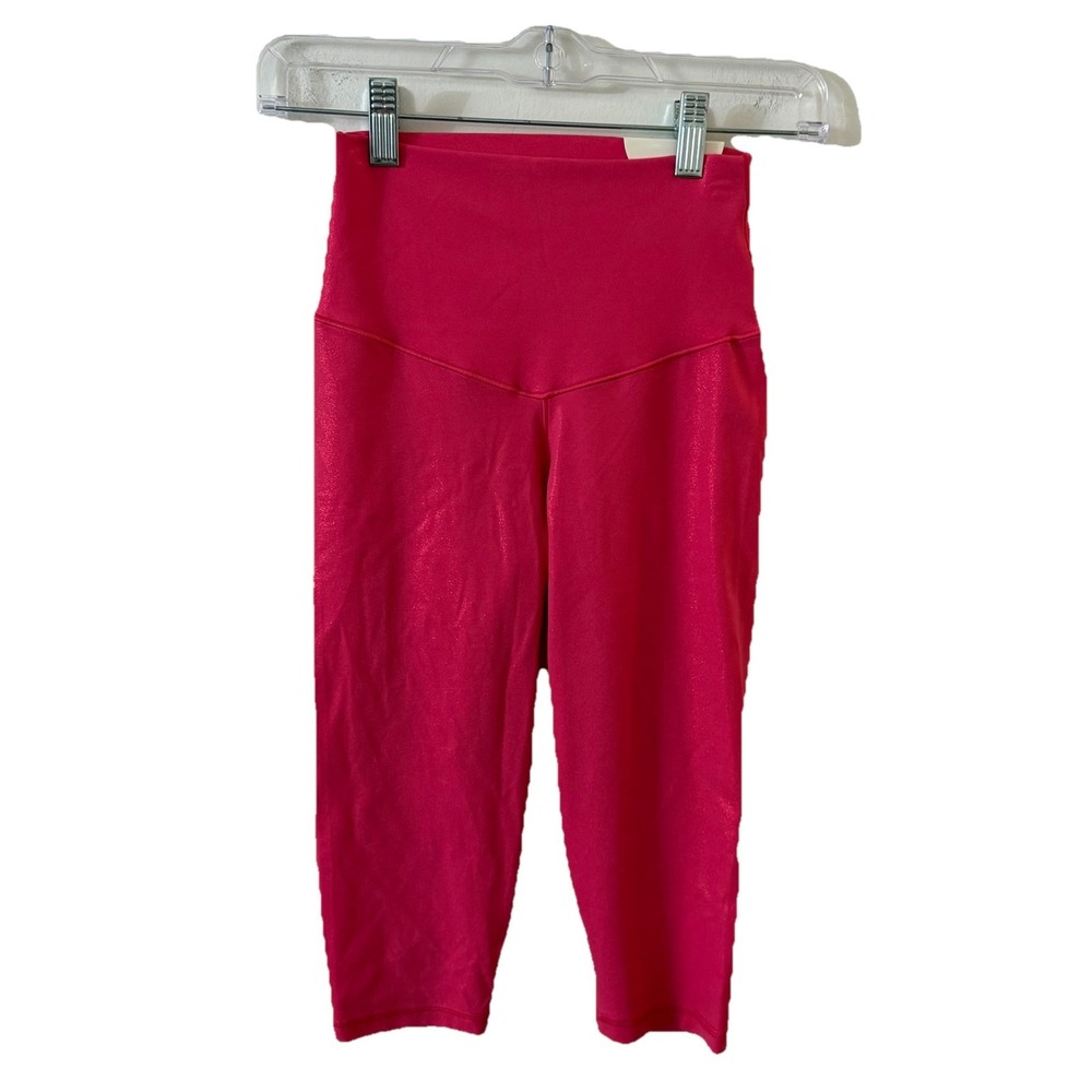 Aerie | Offline High Rise Hot Pink Glitter Long‎ Bike Shorts Size Small NWT
